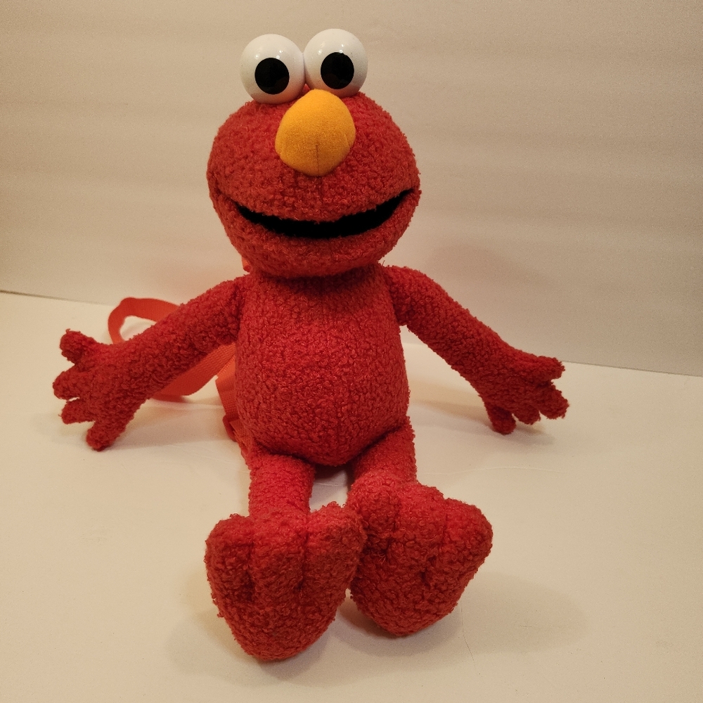 Elmo Sesame Street Unisex Plush Red Backpack 16" NWT 2024 EUC